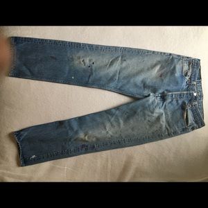 501XX men’s shrink to fit jeans. 34” x 36” label.